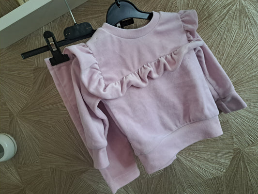 FAVORIET - velvet roze setje π©·