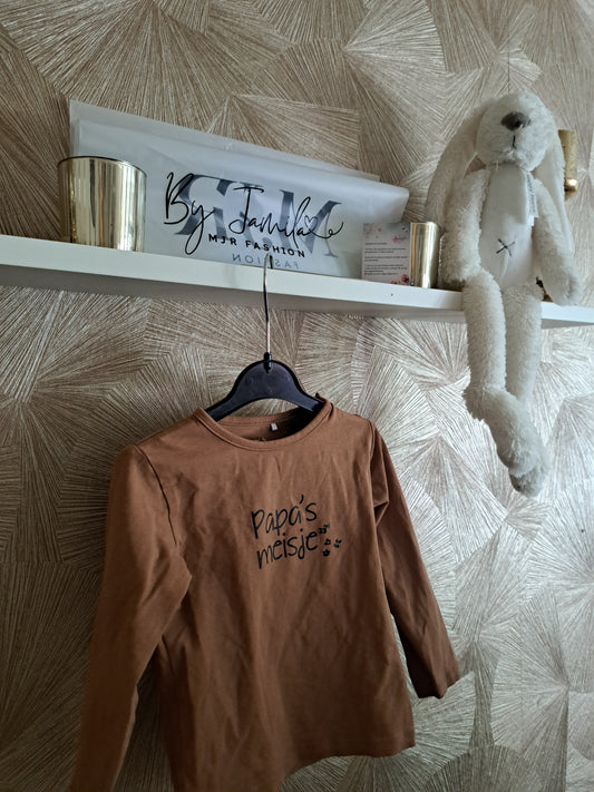 Shirt papa's meisje 🤎
