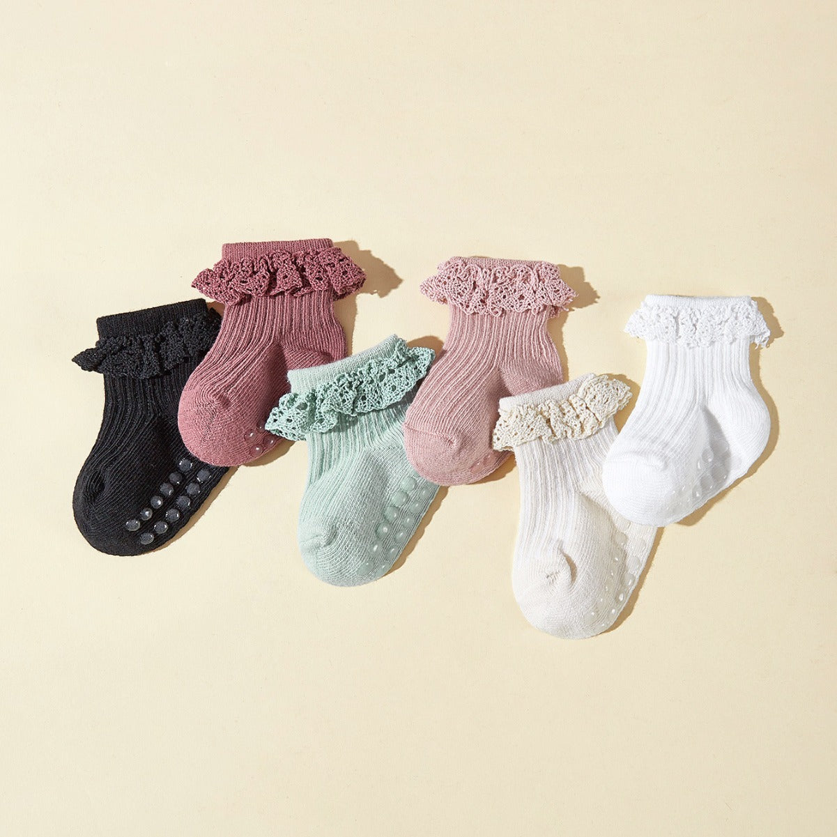 ByJamila β Meisjes Lolita Sokken Set van 6 ππ
