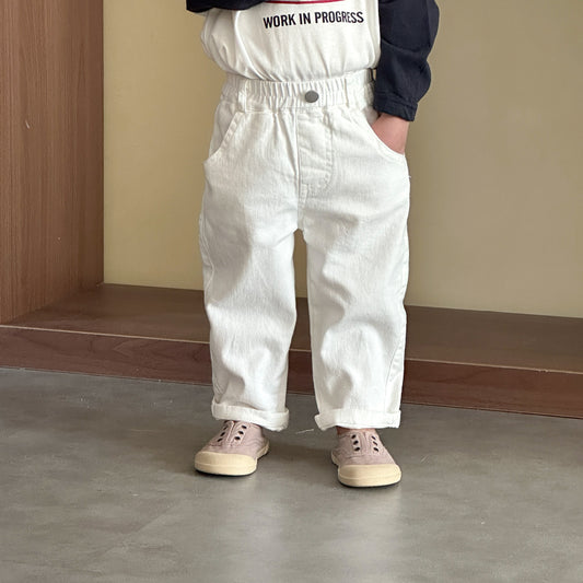 Katoenen lentebroek beige & wit β luchtig & zacht βοΈπ€