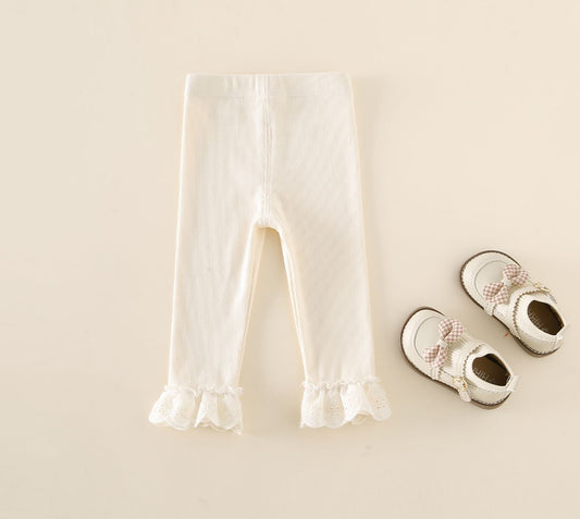 Grijze & Off White Legging met Roesje π€π©Άπβ¨
