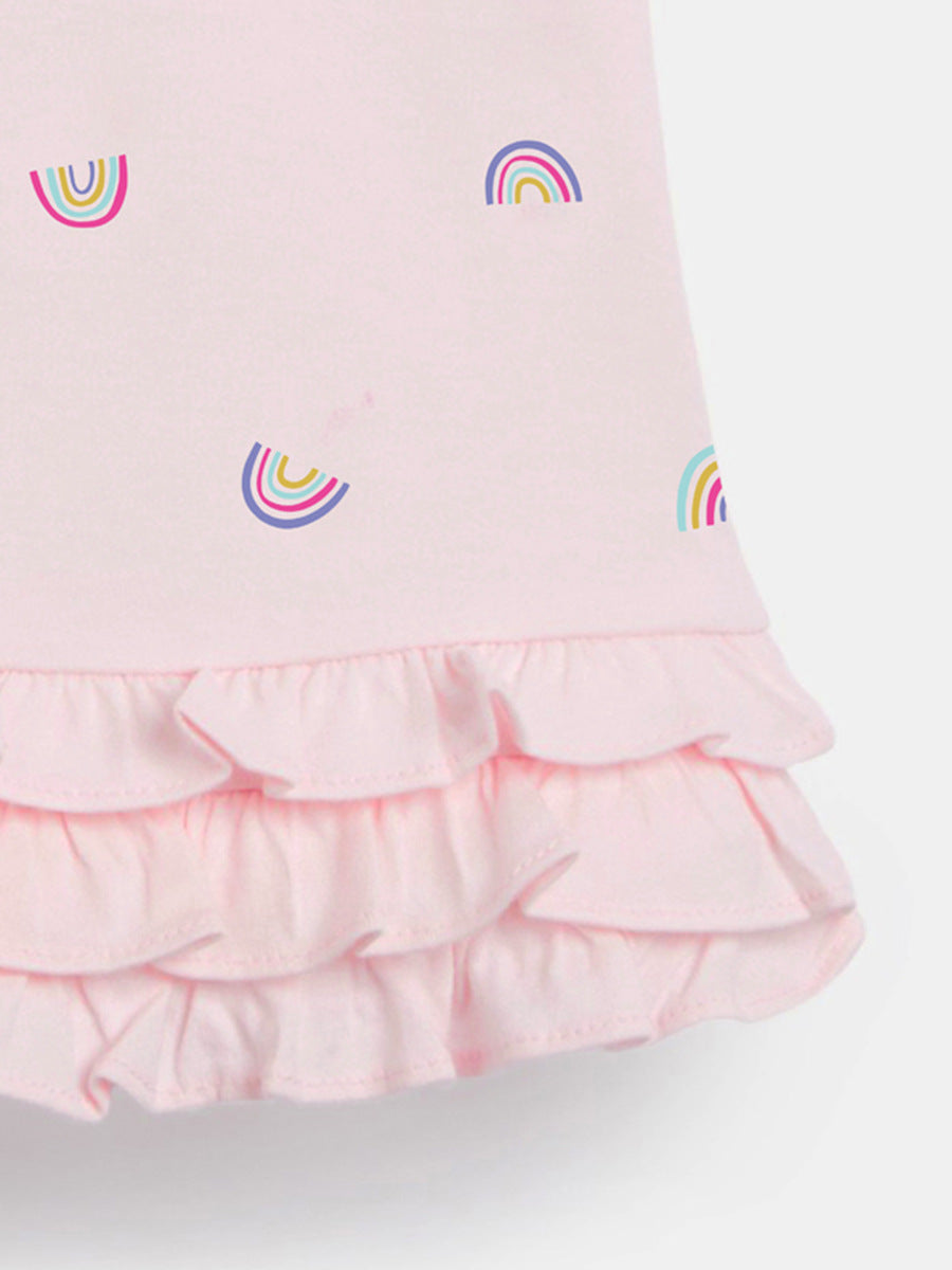 Katoenen polo jurk met regenboogjes ππ€ β speels & zacht