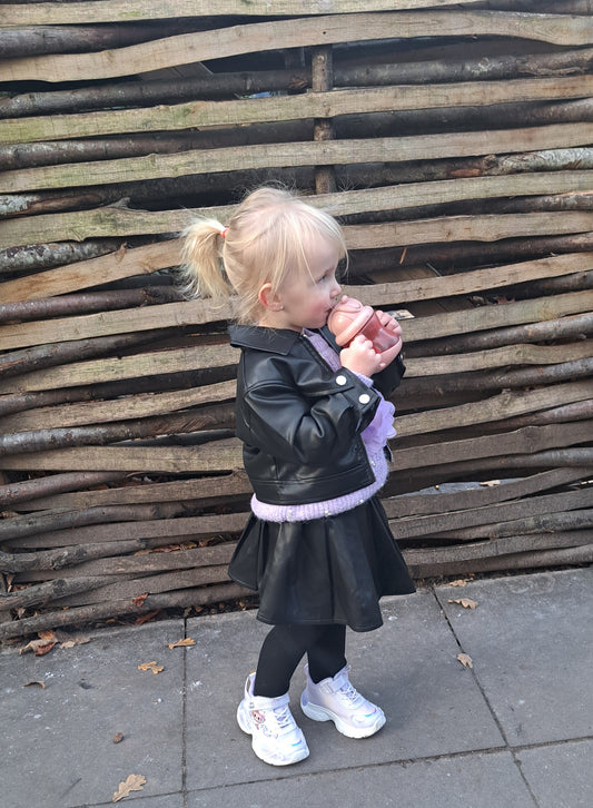 ByJamila - Stoer Leren Jasje met Rokje ✨🎀