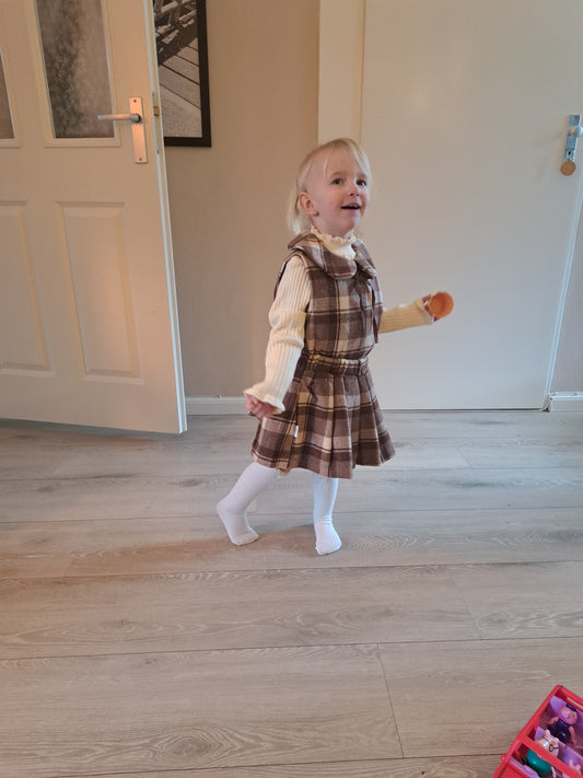 ByJamila - Super Cute Ruiten Set met Rokje, Shirt & Blazertje 💖🎀✨