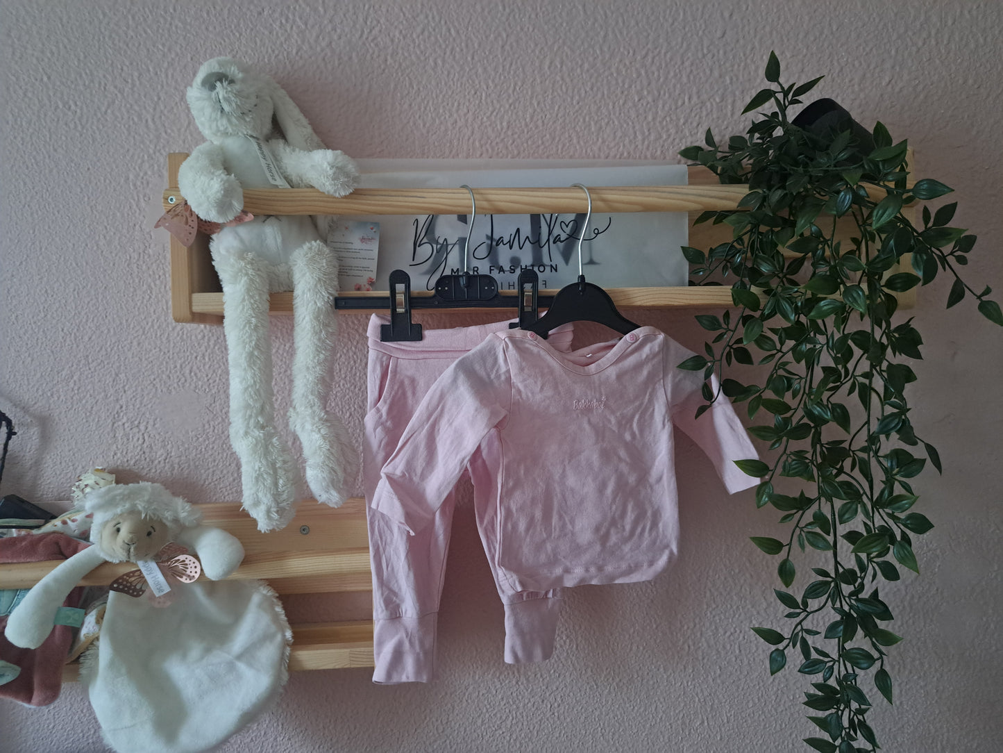 Zachtroze babysetje👛