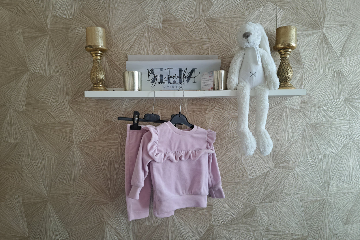 FAVORIET - velvet roze setje 🩷