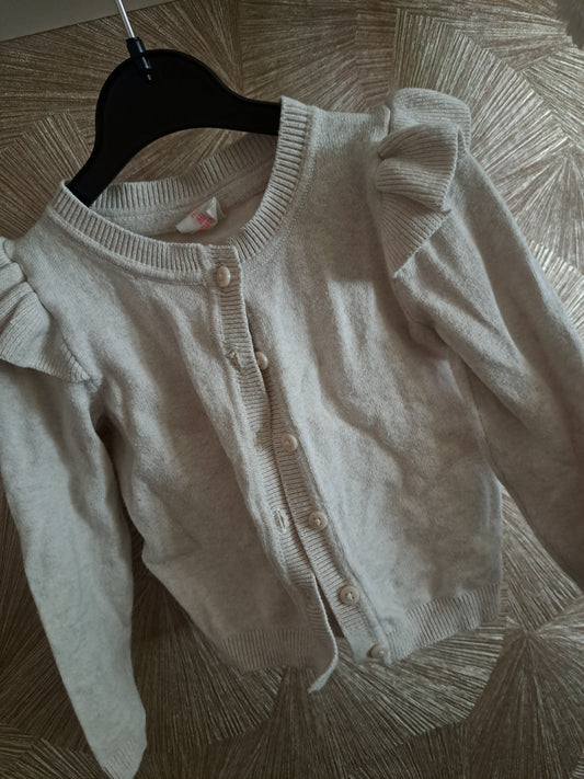 Beige vestje met ruffle mouwtjes 🪶