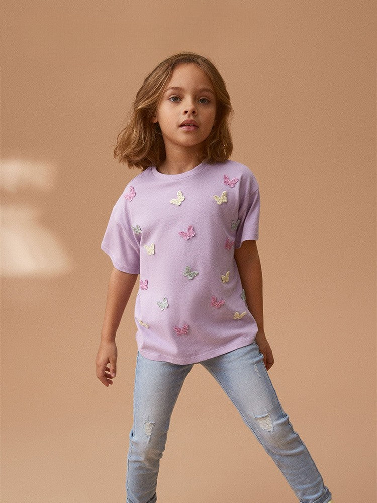 ByJamila – Paars Vlinder T-Shirt 💜🦋