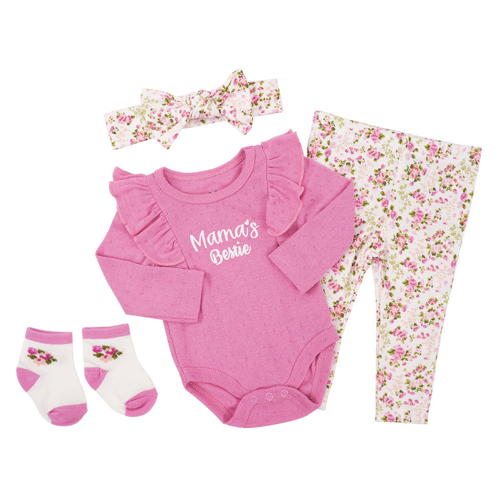 ByJamila – 4-Delig Babysetje met Mutsje, Broekje, Sokjes & Romper 💖🍼