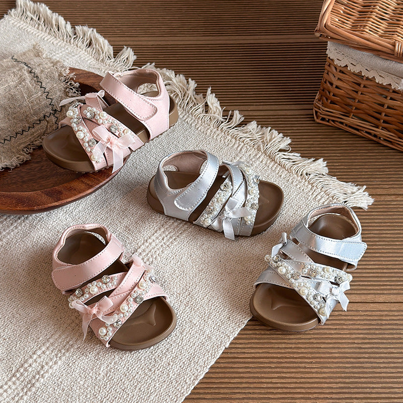 ByJamila - Pareltjes Sandalen met Klittenband 🌸👡