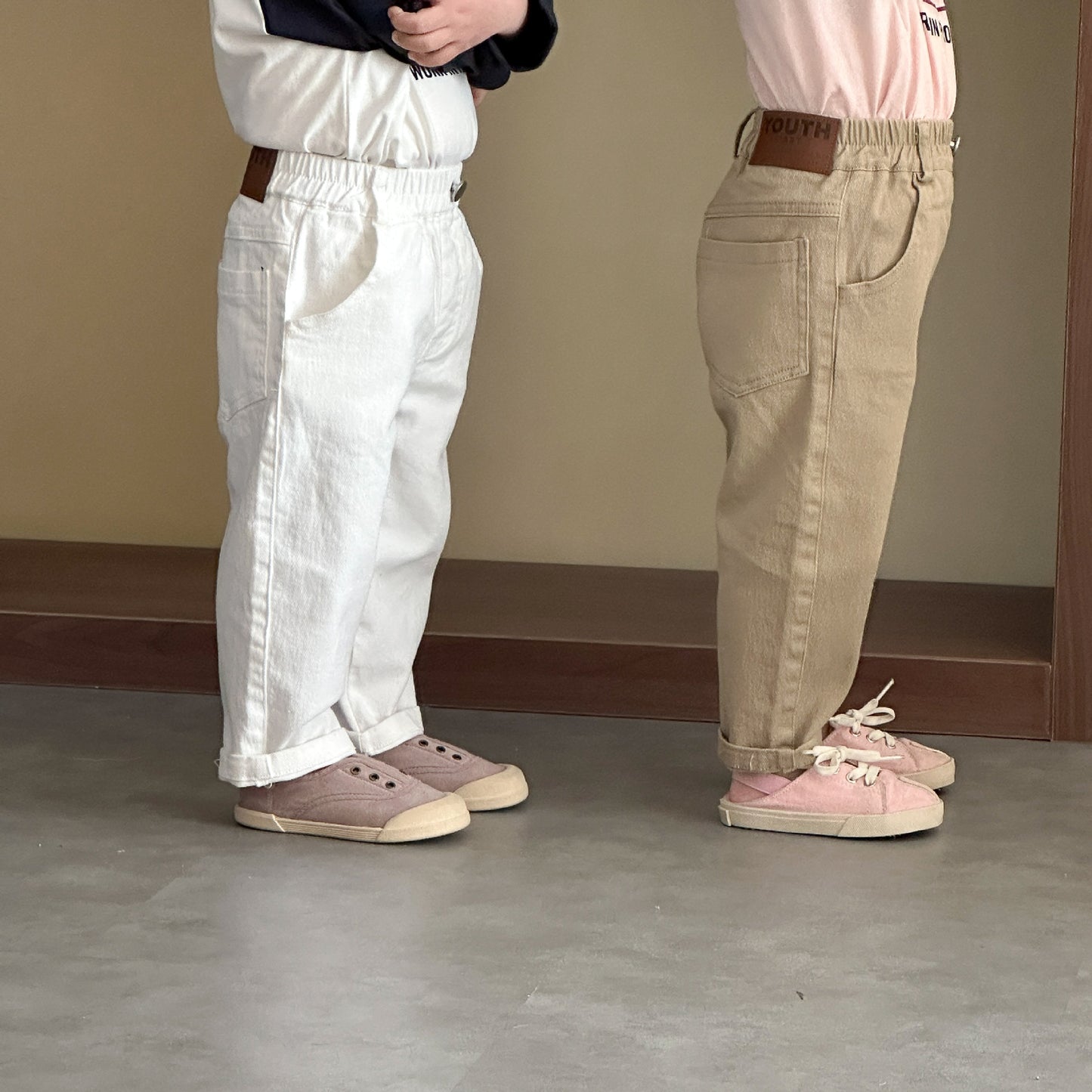 Katoenen lentebroek beige & wit – luchtig & zacht ☁️🤍