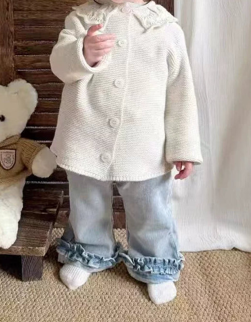 Spijkerbroekje met Roesje 👖🎀✨