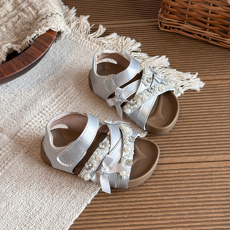 ByJamila - Pareltjes Sandalen met Klittenband 🌸👡