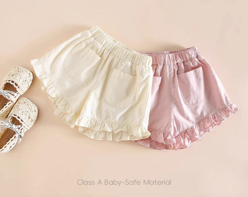 Katoenen Zomerbroekje Roze & Beige 🌸🤍✨