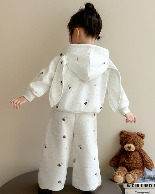 Meisjes set met zip vest & Labubu print – speels & trendy 🐰✨