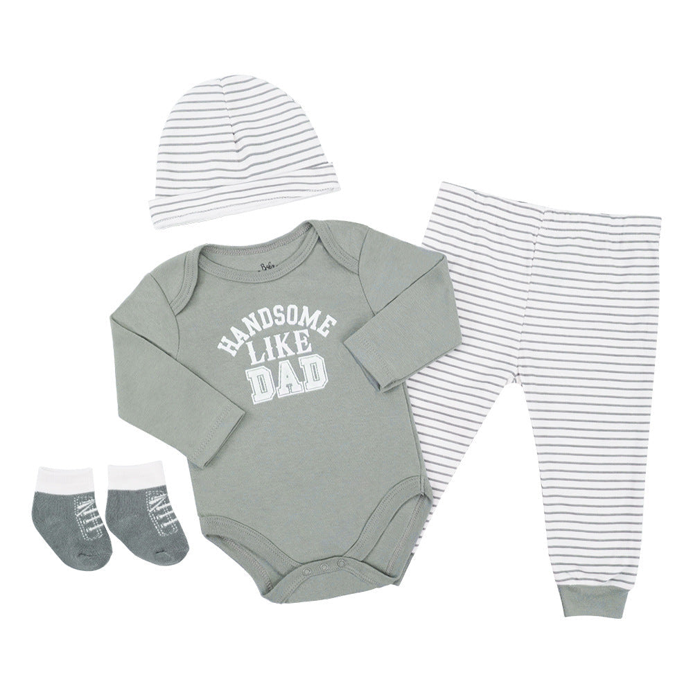 ByJamila – 4-Delig Boys setje met Mutsje, Broekje, Sokjes & Romper 💖🍼
