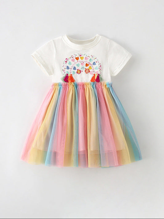 🌈 ByJamila – Rainbow Princess Dress