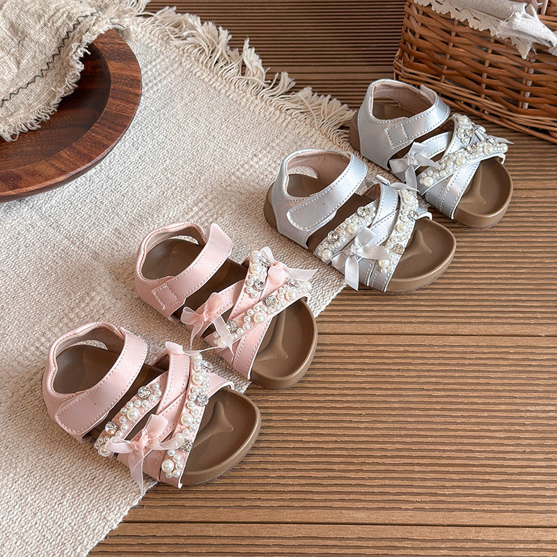 ByJamila - Pareltjes Sandalen met Klittenband 🌸👡