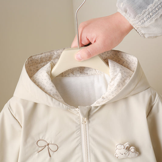 Schattig baby lente jasje – beige ☁️🤍