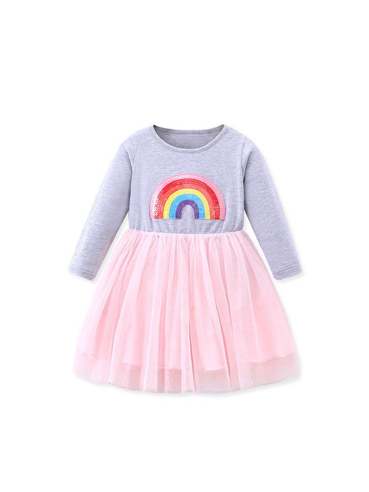 💜 ByJamila – Purple Rainbow Sparkle Dress