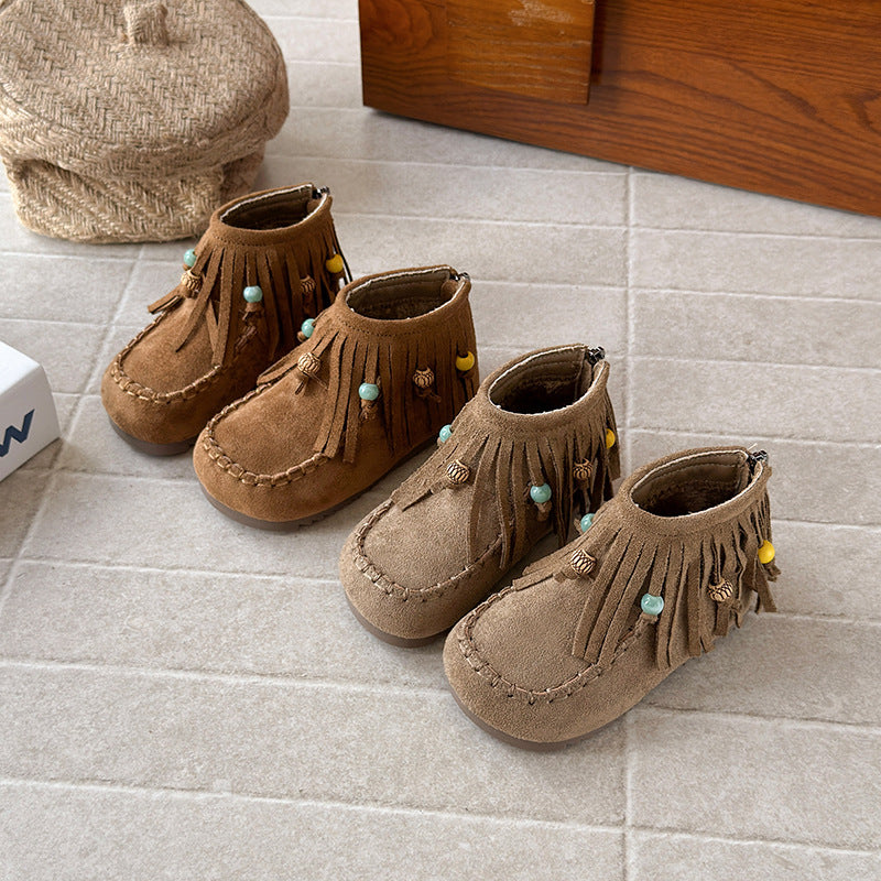 ByJamila – Baby Indianen Schoentjes met Franjes “Little Spirit” 🪶