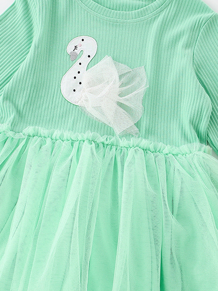 🩵 ByJamila – Swan Serenity Dress