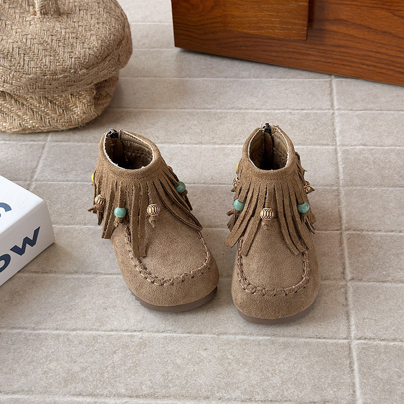 ByJamila – Baby Indianen Schoentjes met Franjes “Little Spirit” 🪶