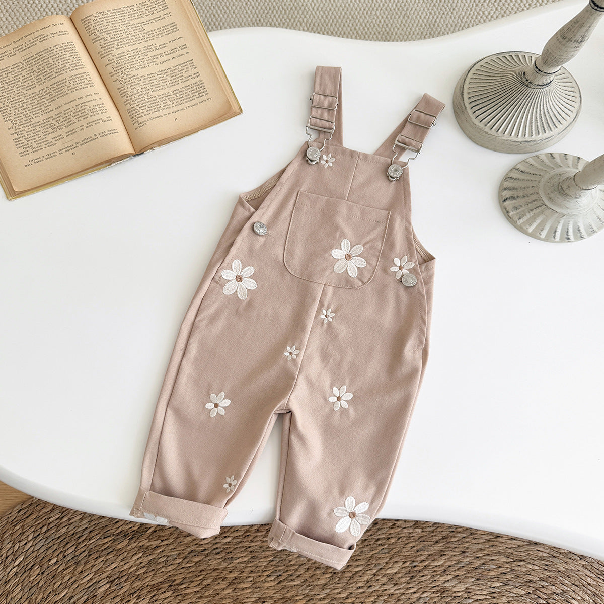 ByJamila – Baby Overalls met Bloemenborduursel 🌸🤍