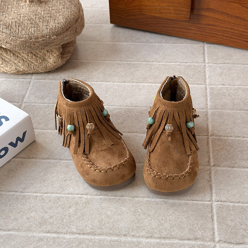 ByJamila – Baby Indianen Schoentjes met Franjes “Little Spirit” 🪶