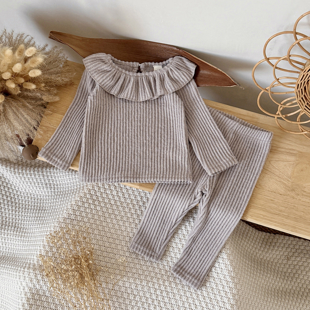 ByJamila – Geribde Gebreide Tweedelige Set 💖❄️