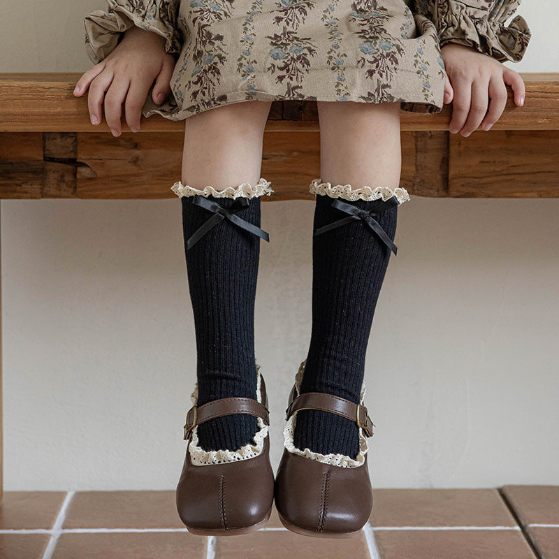 By Jamila – Kniekousen met Strikje | Schattig & Comfortabel voor Elke Dag