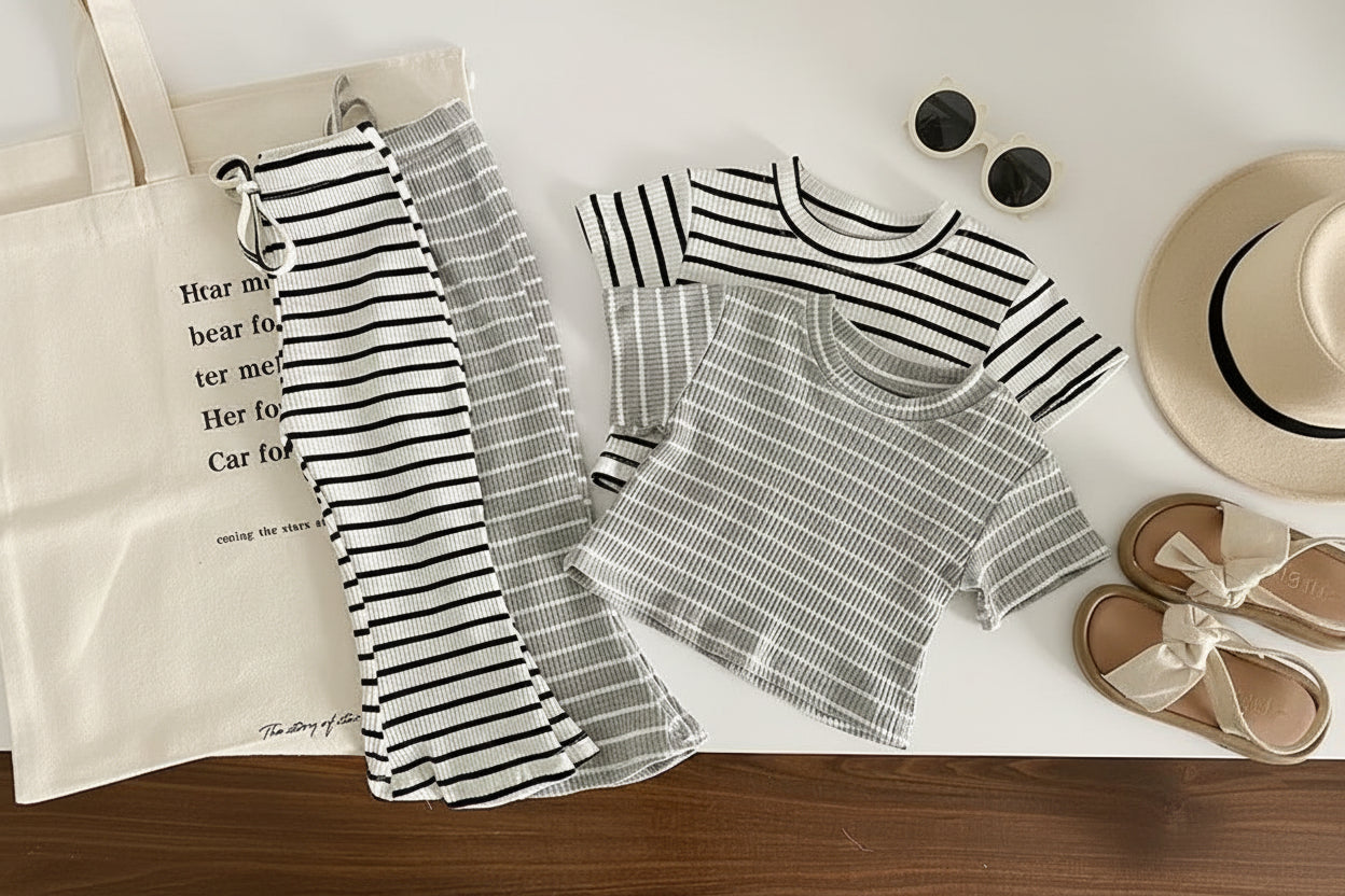 ByJamila - Timeless Stripes Flare Set 🖤🤍