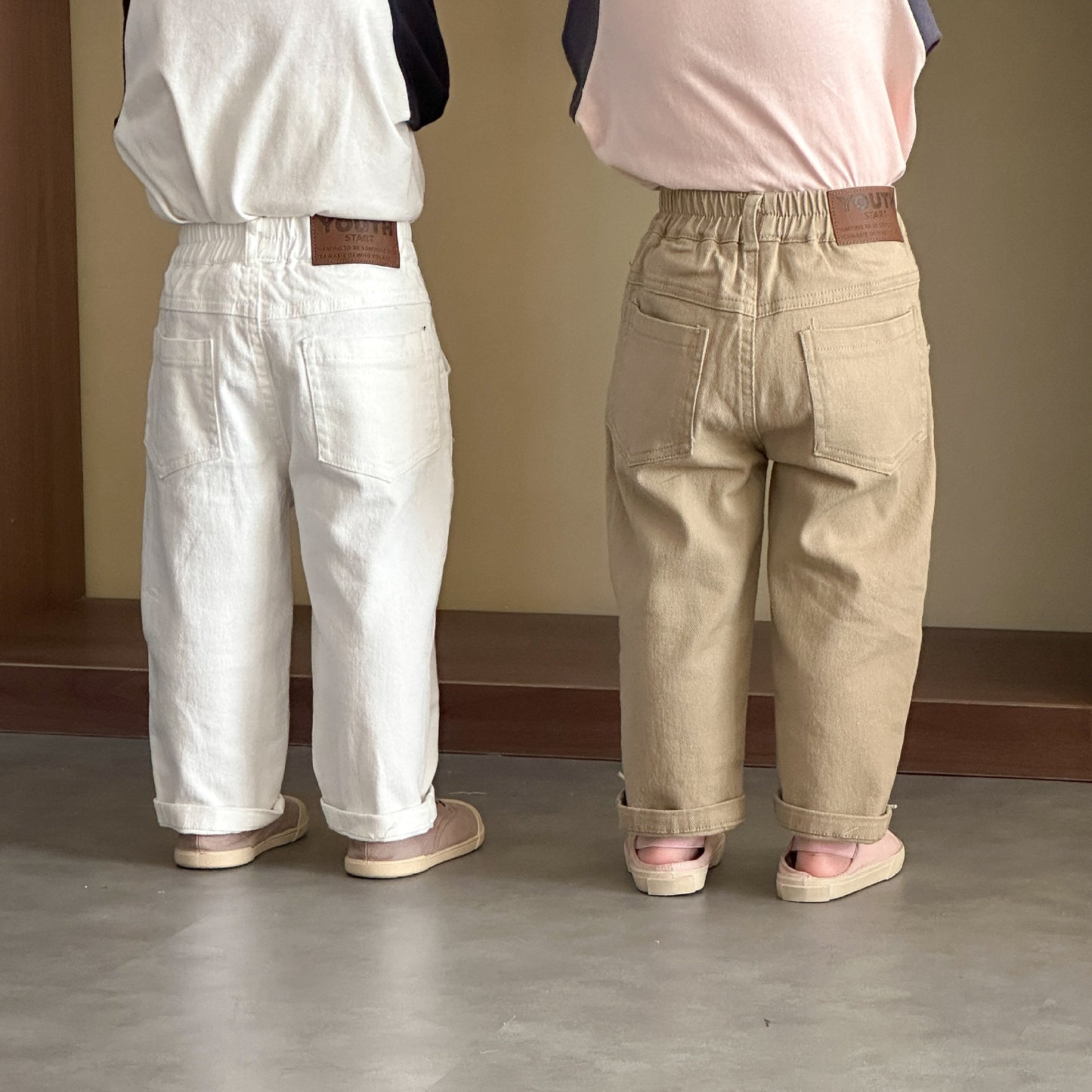 Katoenen lentebroek beige & wit – luchtig & zacht ☁️🤍