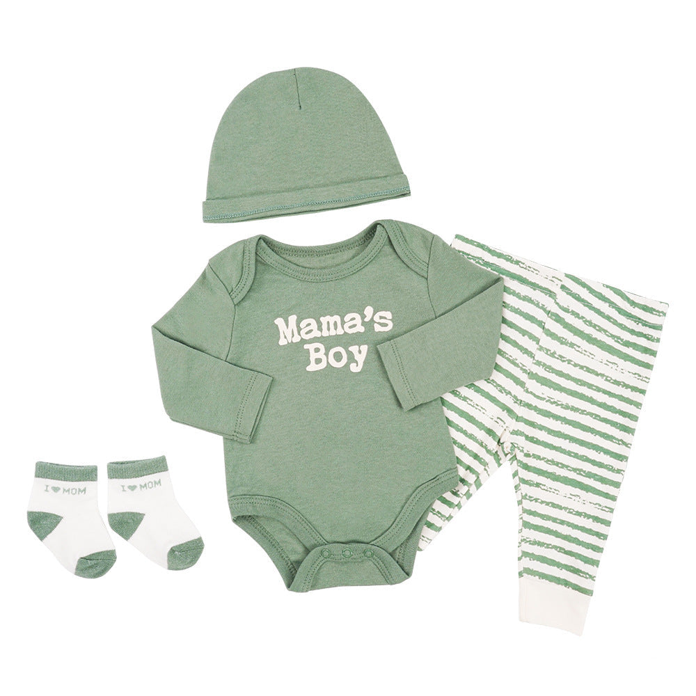 ByJamila – 4-Delig Boys setje met Mutsje, Broekje, Sokjes & Romper 💖🍼