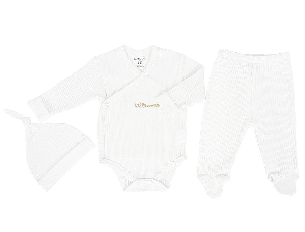 3-Delige Babyset met Omslagromper, Broekje & Mutsje 👶🏻🤍