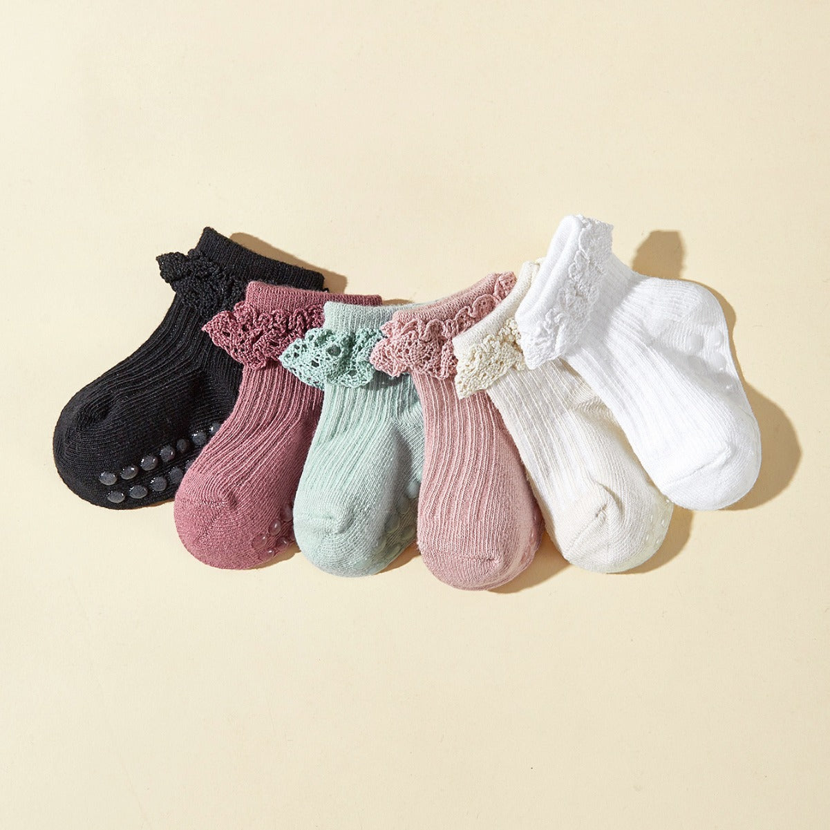 ByJamila – Meisjes Lolita Sokken Set van 6 🎀💖