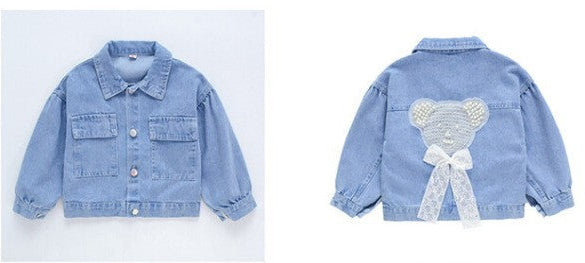 Spijkerjasje met geborduurde steentjes & parels – uniek & luxe ✨👖