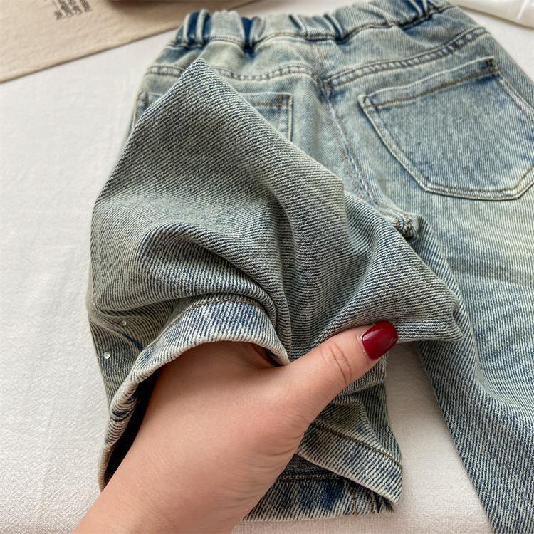 ByJamila – Meisjes Jeans met Hartjes Borduursel 💖👖