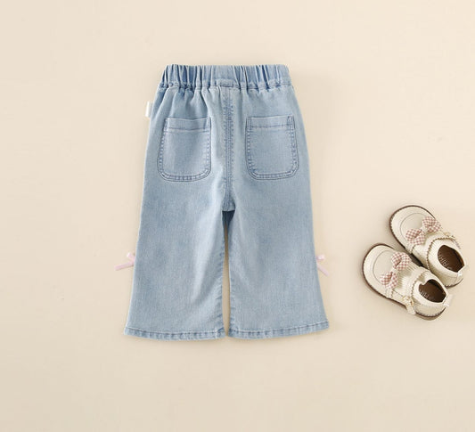 Light Wash Baby Spijkerbroekje met Strikjes 🎀👖