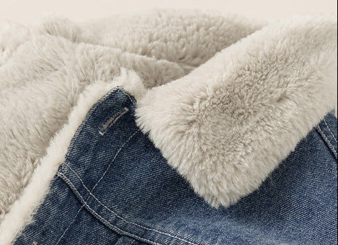 ByJamila – Fluffy Lined Denim Jacket 🧸💙✨