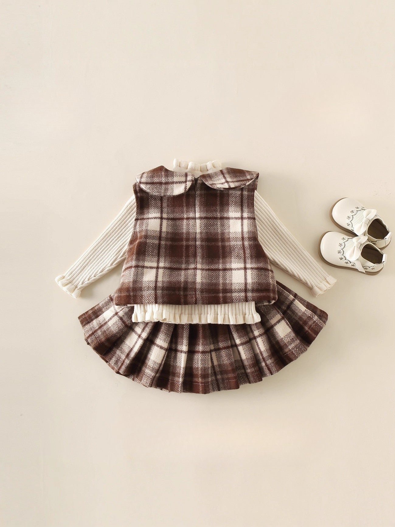 ByJamila - Super Cute Ruiten Set met Rokje, Shirt & Blazertje 💖🎀✨