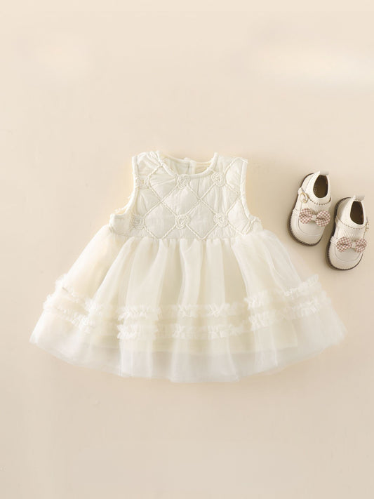 ByJamila - Melkwit Jurkje met Luchtige Tule 🤍✨