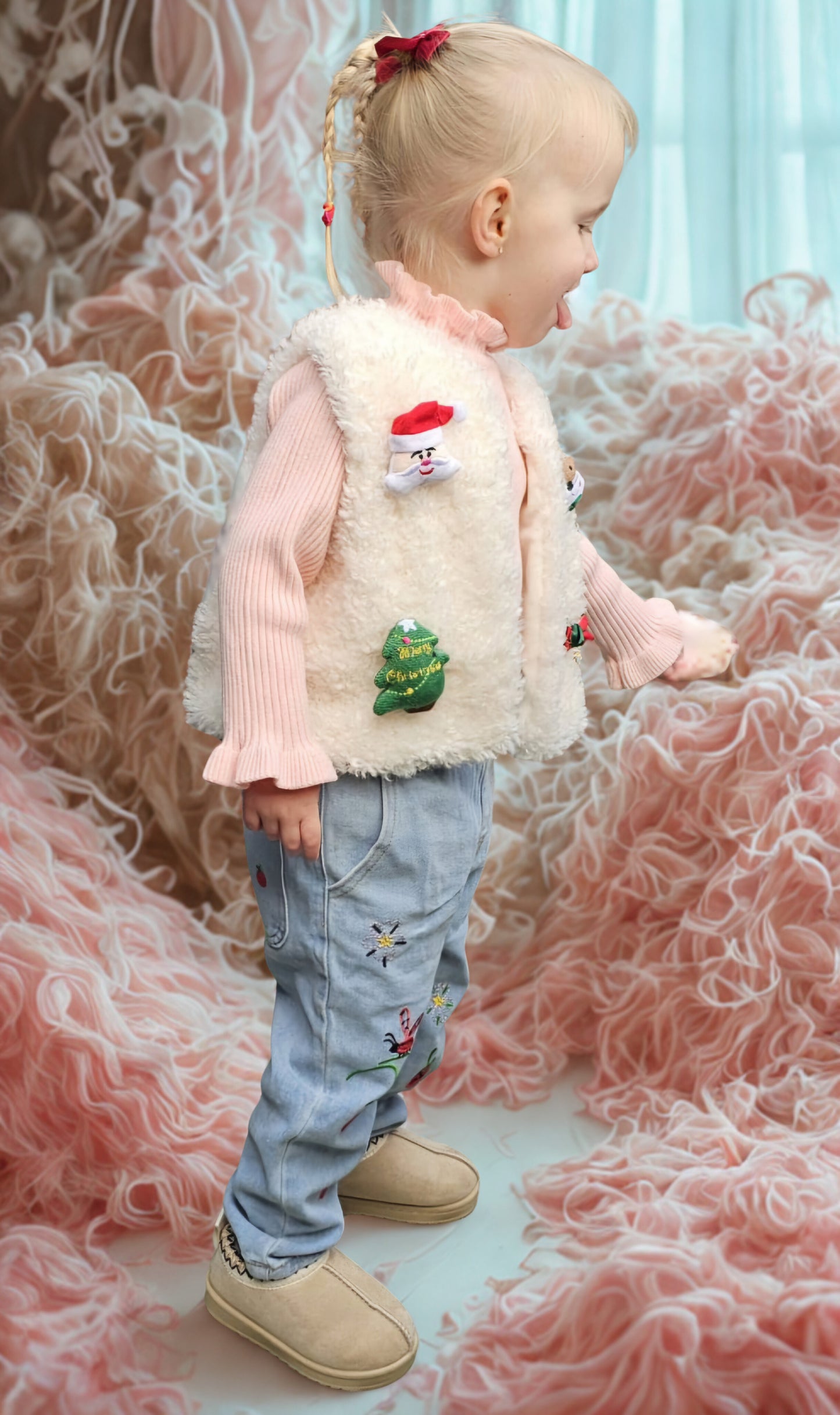 ByJamila - Langarm Shirt met Roesjes & Fleece 🌸✨