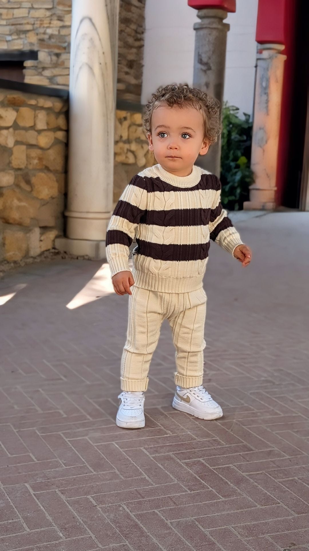 ByJamila – Unisex Gestreept Pullover Set 🐾💙