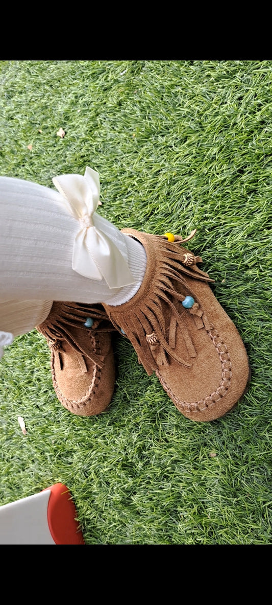 ByJamila – Baby Indianen Schoentjes met Franjes “Little Spirit” 🪶